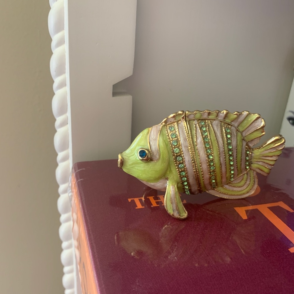 Bejeweled Fish Trinket Box